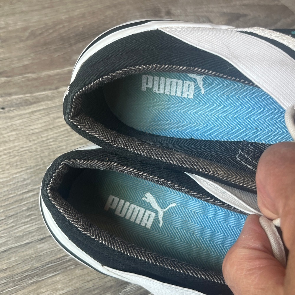 Puma Womens Slip On Canvas Sneakers Black Floral Embroidered RARE! Size 9 - Picture 10 of 12